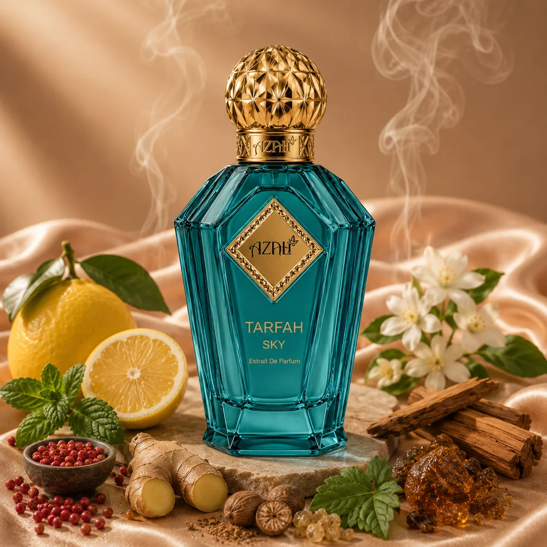 Tarfah Sky luxury perfume bottle by Azali